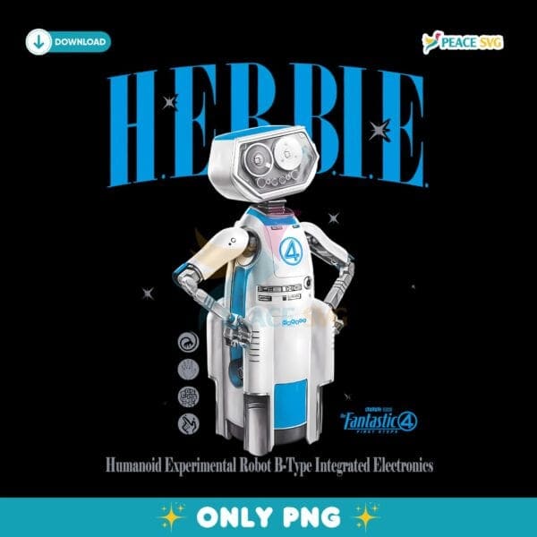 Herbie Robot Assistant Fantastic Four First Steps PNG