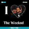 I Love The Weeknd Vintage Heart Photo Graphic PNG