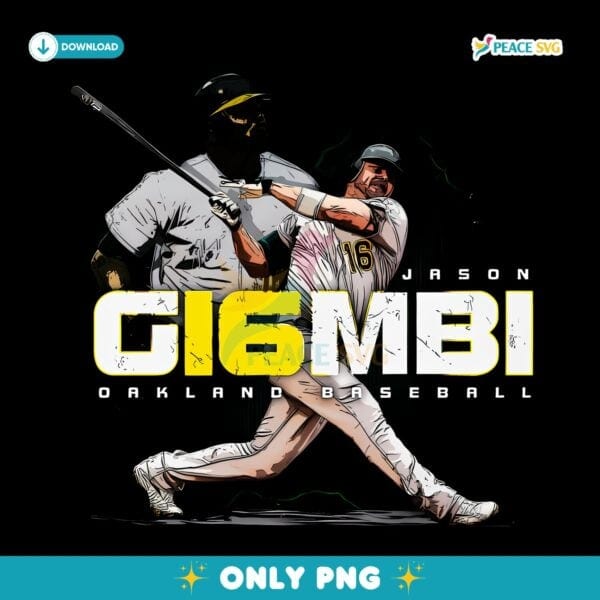 Jason Giambi Oakland Baseball Player Number 16 PNG