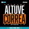 Jose Altuve Carlos Correa For Houston Astros Duo Bold Typography SVG