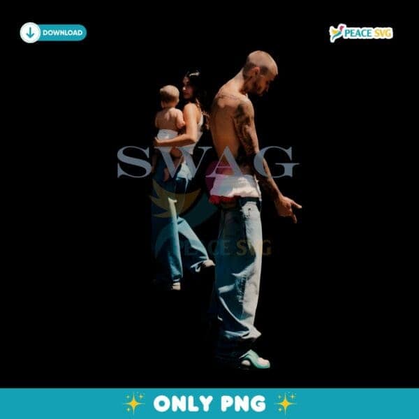 Justin Bieber Swag Couple Matching Denim Streetwear PNG