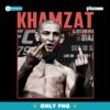 Khamzat Chimaev Bold Red Ufc Fighter 2025 PNG