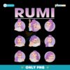 Kpop Demon Hunters Rumi Expressions Comfort Colors PNG