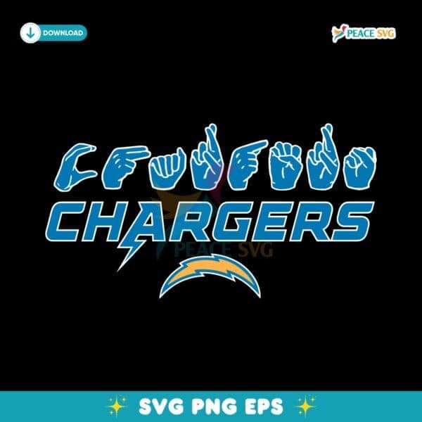 Los Angeles Chargers Homage Youth Love Sign SVG