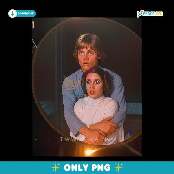 Luke Skywalker Princess Leia Hug Meme PNG