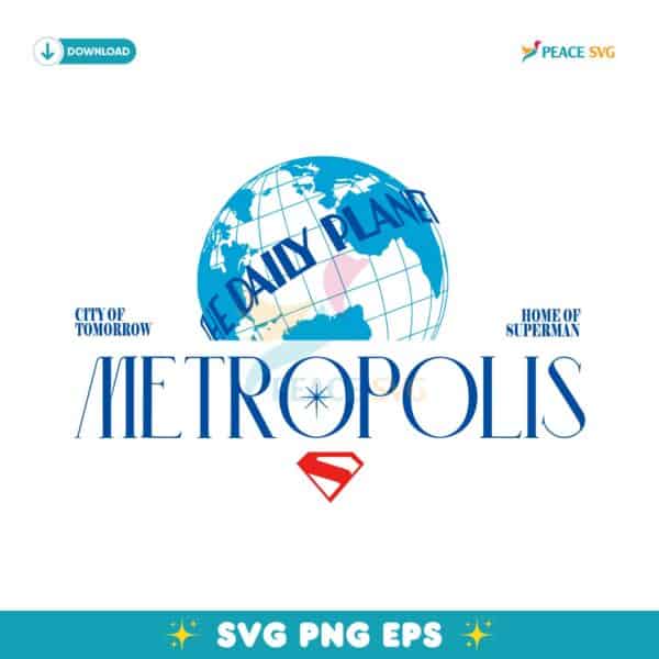 Metropolis Daily Planet Logo Superman City Of Tomorrow SVG