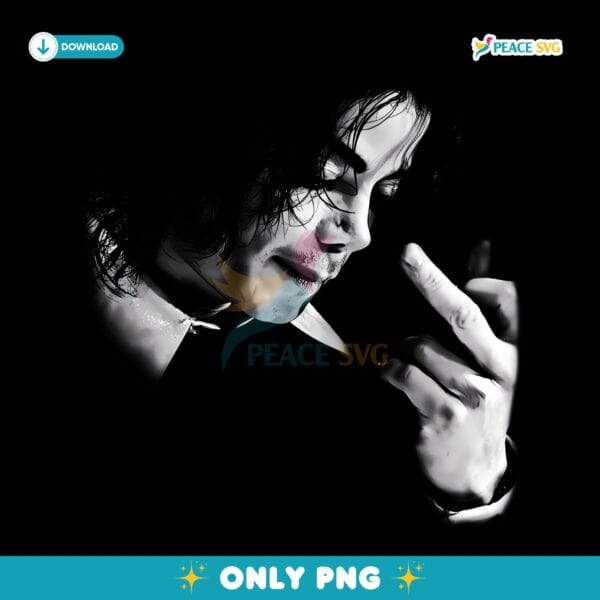 Michael Jackson Black White Portrait Graphic PNG