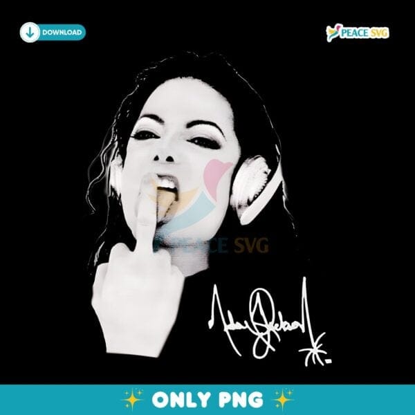 Michael Jackson Headphones Rebel Pose Streetwear PNG