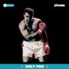 Muhammad Ali Boxing Legend Red Gloves Graphic PNG