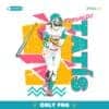 Neon Fernando Tatis Jr Retro 90S Style Baseball PNG