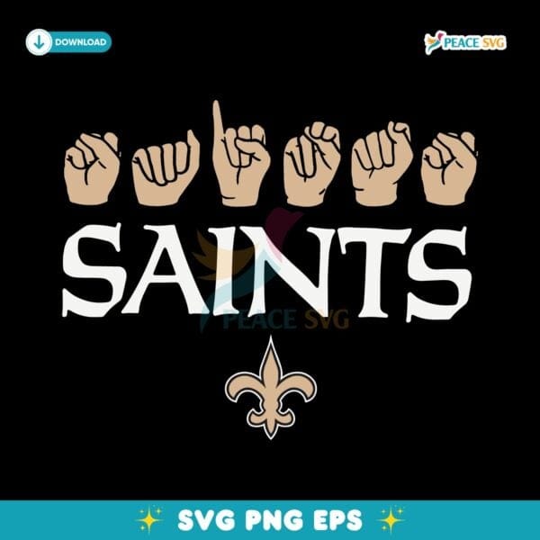 New Orleans Saints Homage Youth Love Sign SVG
