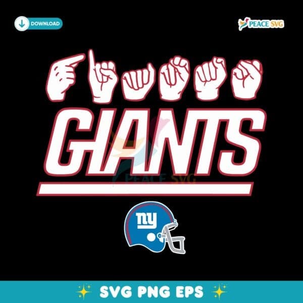 New York Giants Homage Youth Love Sign SVG
