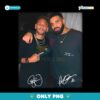 Neymar Jr And Drake Vintage Duo Photo Graphic PNG