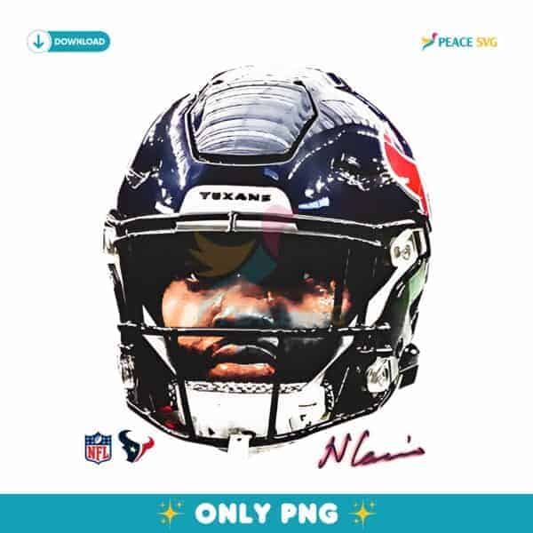 Nico Collins Houston Texans Helmet Portrait PNG