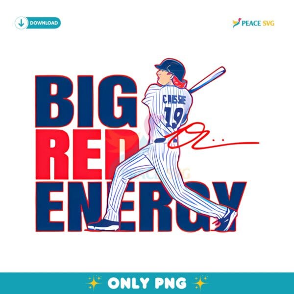 Owen Caissie Big Red Energy Chicago Baseball Graphic PNG