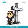 Ozzy Osbourne Charlie Brown Parody Retro Cartoon Rock Illustration PNG