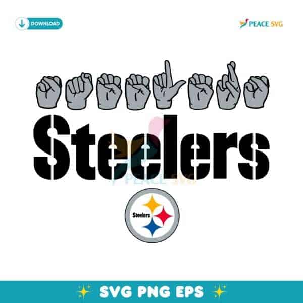 Pittsburgh Steelers Homage Youth Love Sign SVG