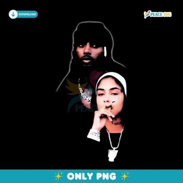 Playboi Carti And Gio Duo Portrait Dark Aesthetic PNG