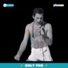 Queen Freddie Mercury Black And White Shirtless Microphone PNG