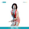 Queen Freddie Mercury Red And White Striped Shorts Concert Outfit PNG