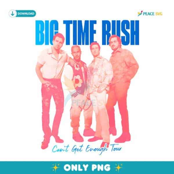 Retro Big Time Rush Cant Get Enough Tour Portrait PNG
