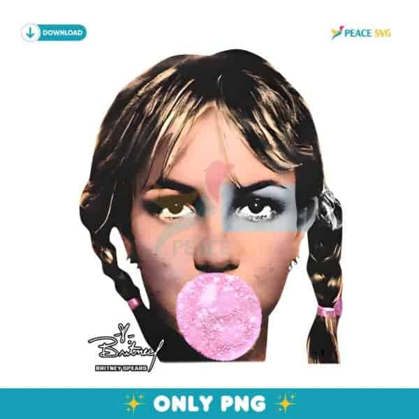 Retro Britney Spears Bubblegum Aesthetic Portrait PNG