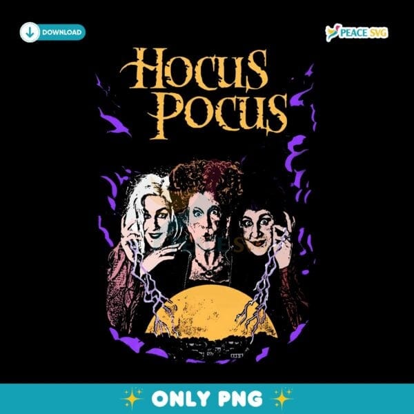 Retro Halloween Sanderson Sisters Hocus Pocus Disney Villains PNG