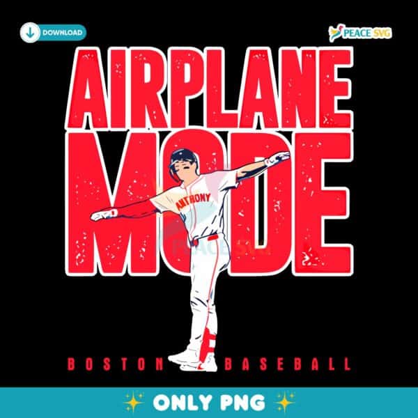 Roman Anthony Boston Baseball Airplane Mode PNG