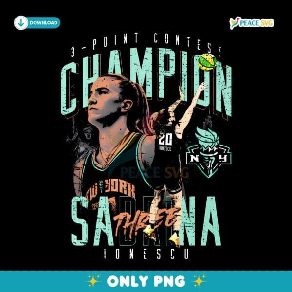 Sabrina Ionescu Three Point Champion New York Liberty Basketball PNG