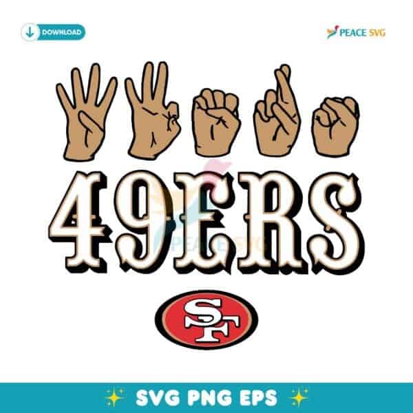 San Francisco 49Ers Homage Youth Love Sign SVG