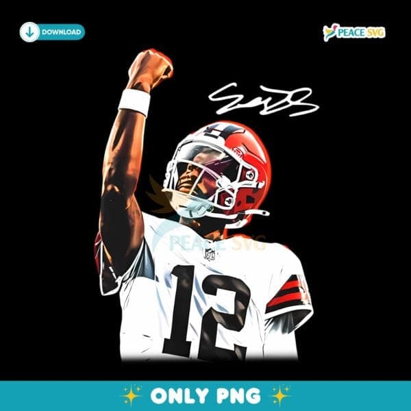 Shedeur Sanders Cleveland Browns Football Jersey Player Ar PNG