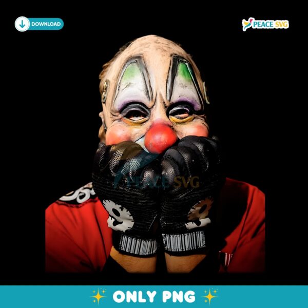 Slipknot Clown Mask Red Outfit Horror Metal Aesthetic PNG
