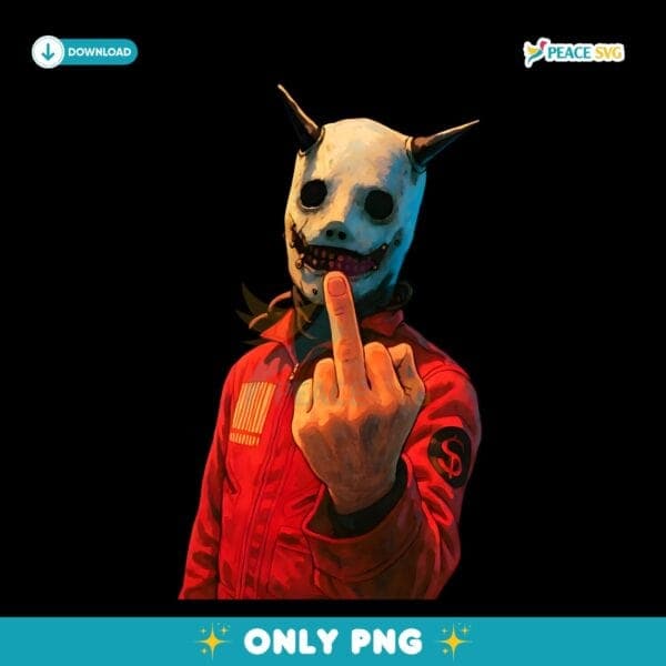 Slipknot Goat Mask Red Jumpsuit Rock Rebel PNG