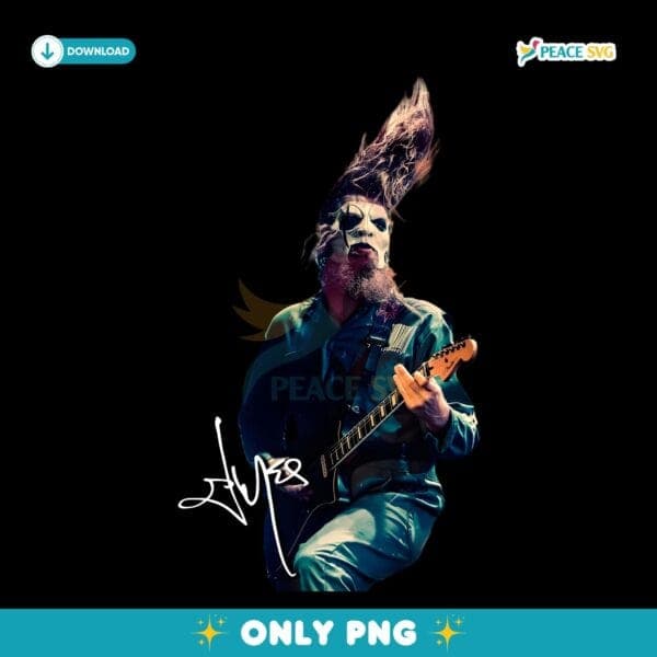 Slipknot Guitarist Live Performance Masked Headbang Signature PNG