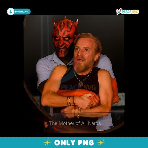 Star Wars Darth Maul Obi Wan Kenobi Hug Meme PNG