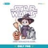 Star Wars Halloween Princess Leia Witch R2D2 Pumpkin Cute Disney PNG