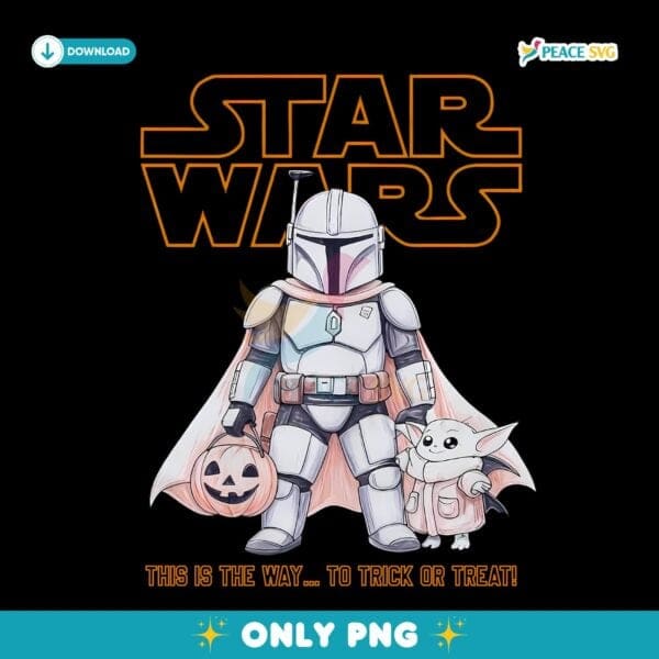 Star Wars Mandalorian And Grogu Trick Or Treat Halloween PNG