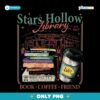 Stars Hollow Library Gilmore Girls Retro Vintage Coffee Book Illustration PNG