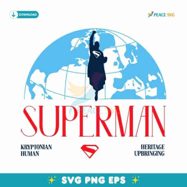 Superman Kryptonian Human Heritage Upbringing Logo SVG