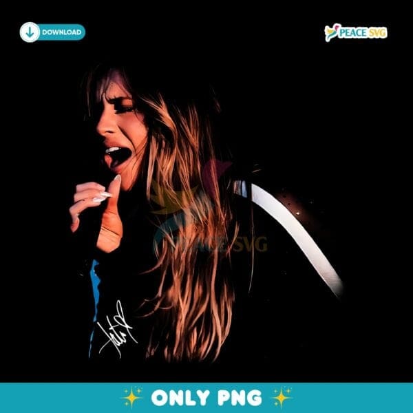 Tate Mcrae Singing Live Performance Vintage Graphic PNG