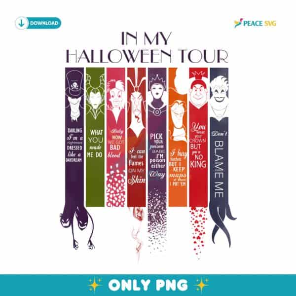 Taylor Swift In My Halloween Tour Disney Villains Vintage Cartoon PNG