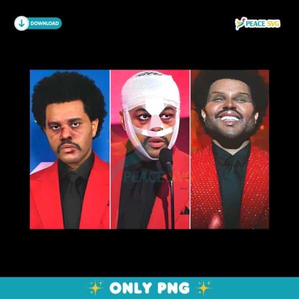 The Weeknd After Hours Evolution Red Suit Album Tribute PNG