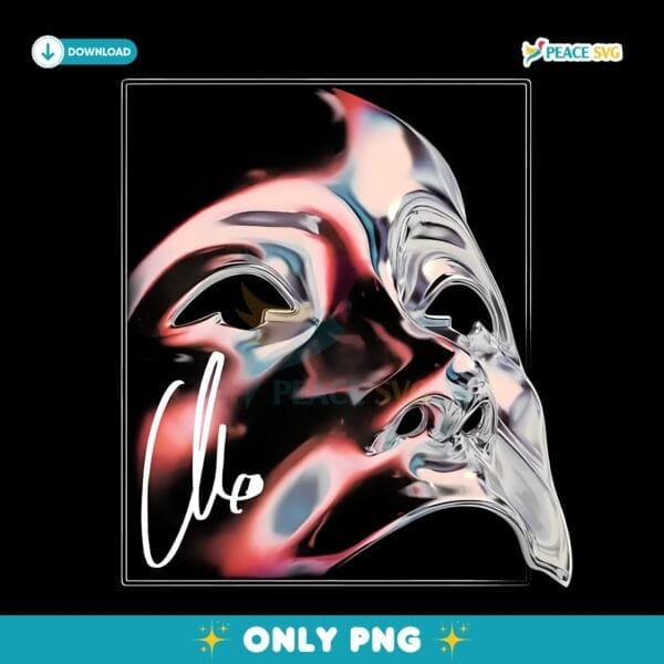 The Weeknd Chrome Mask Retro Album Art Aesthetic PNG