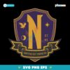 Wednesday Nevermore Academy Crest Gothic School Emblem SVG