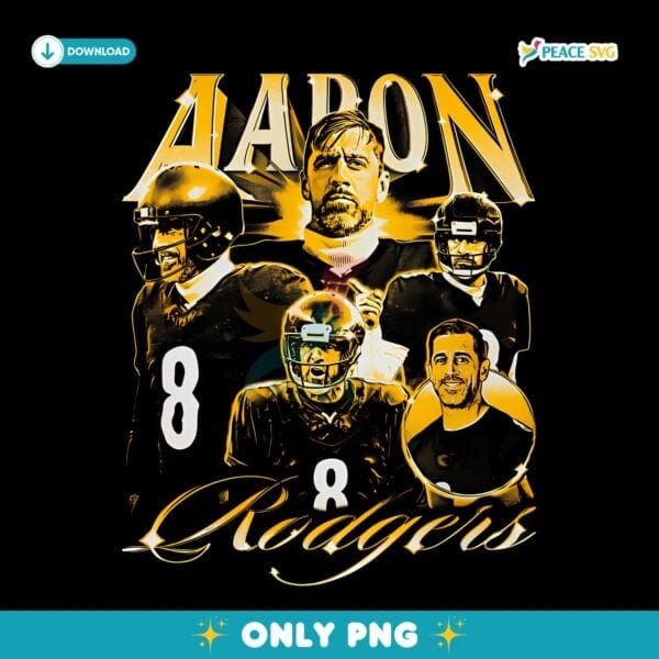 Aaron Rodgers Pittsburgh Vintage Football PNG