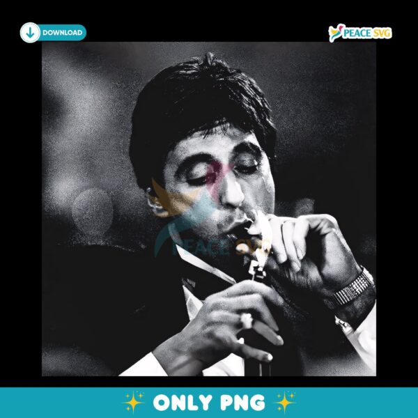 Al Pacino Scarface Black And White Classic Movie PNG