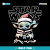 Baby Yoda Christmas Star Wars Grogu Santa Hat PNG