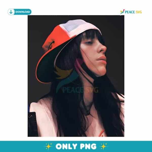 Billie Eilish Trucker Hat Side Profile Music Artist PNG