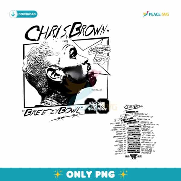 Breezy Bowl Scribble Chris Brown Tour PNG
