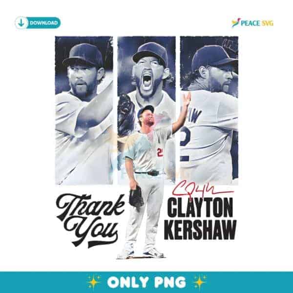 Clayton Kershaw Los Angeles D Thank You PNG